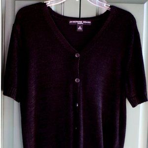 Black Button Down Kit top SS (M)
